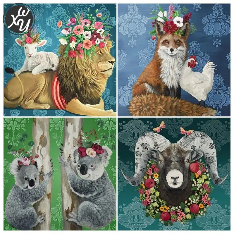 WEIWEI Full Diamond Painting Animal Flowers 5D Diy Painting Resin Cow Sheep Lion Yak Drill Embroidery Handmade Cross Stitch Gift
WEIWEI Full Diamond Painting Animal Flowers 5D Diy Painting Resin Cow Sheep Lion Yak Drill Embroidery Handmade Cross Stitch Gift