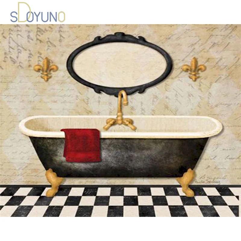 SDOYUNO Paint By Numbers For Adults Hand Painted Oil Painting Bathroom Picture Drawing On Canvas Coloring By Number Unique Gift
SDOYUNO Paint By Numbers For Adults Hand Painted Oil Painting Bathroom Picture Drawing On Canvas Coloring By Number Unique Gift