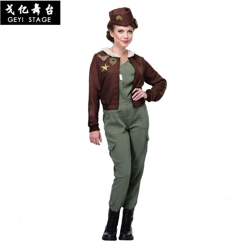 New adult women sexy cosplay pilot costume Halloween witch soldier in the female army officer cosplay pilot fantasy pilot
New adult women sexy cosplay pilot costume Halloween witch soldier in the female army officer cosplay pilot fantasy pilot
