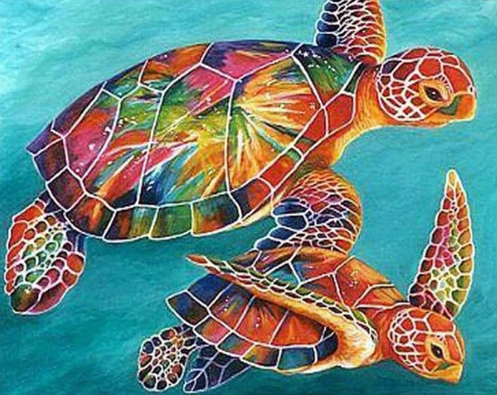 Two Colored Turtles DIY Handmade Oil Paint Paint By Numbers Kit on Canvas Wall Art Home Decor Digital Painting Wedding Family
Two Colored Turtles DIY Handmade Oil Paint Paint By Numbers Kit on Canvas Wall Art Home Decor Digital Painting Wedding Family
