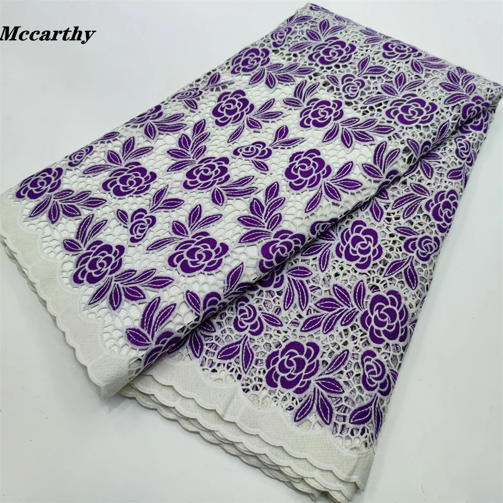 Mccarthy High Quality African Lace Fabric With Flowers Colorful Water Soluble Guipure Cord Laces For Wedding Party Sewing
Mccarthy High Quality African Lace Fabric With Flowers Colorful Water Soluble Guipure Cord Laces For Wedding Party Sewing
