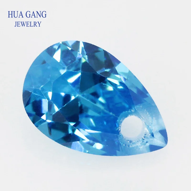 Single Hole AAAAA Pear Shape Brilliant Aqua Blue Cubic Zirconia Stone For Jewelry Making 4x6~15x20mm High Quality CZ Beads
Single Hole AAAAA Pear Shape Brilliant Aqua Blue Cubic Zirconia Stone For Jewelry Making 4x6~15x20mm High Quality CZ Beads