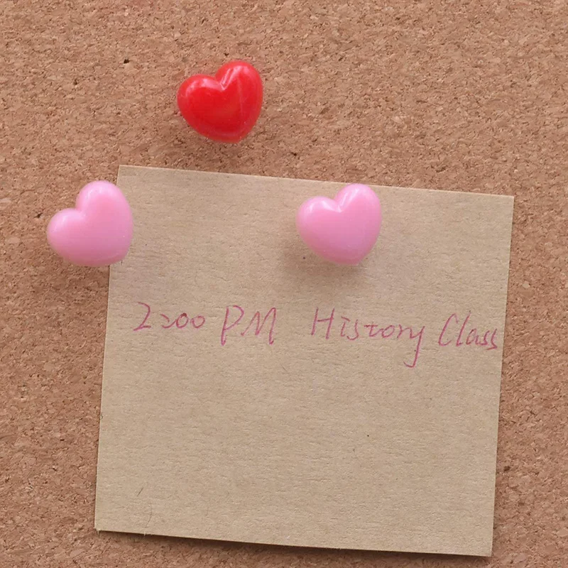 50Pcs/box Heart Shaped Plastic Pushpin High Quality Colored Push Pins Thumbtacks Office Stationery DIY Push Pin Decor
50Pcs/box Heart Shaped Plastic Pushpin High Quality Colored Push Pins Thumbtacks Office Stationery DIY Push Pin Decor