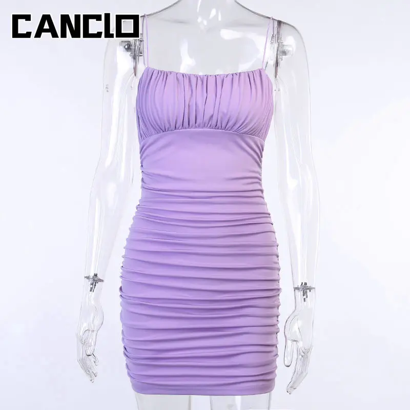 2021 Summer Fashion Ruched Bodycon y2k Party Dresses Spaghetti Strap Cami Purple Black Mini Dress Women Clothes Clubwear Mujer 
2021 Summer Fashion Ruched Bodycon y2k Party Dresses Spaghetti Strap Cami Purple Black Mini Dress Women Clothes Clubwear Mujer