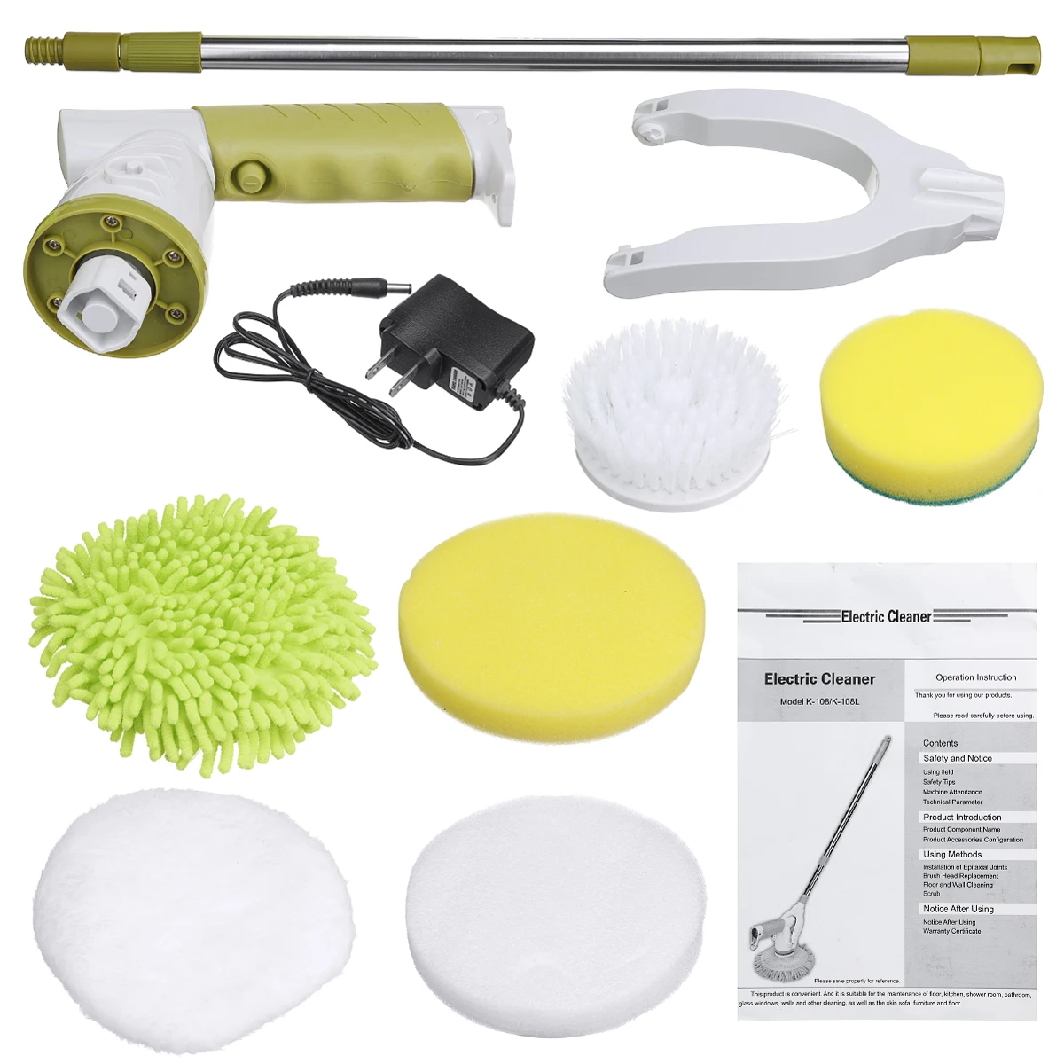 Upgrade Electric Spin Scrubber Turbo Scrub Cleaning Brush Cordless Chargeable Bathroom Cleaner with Extension Handle Brush Tub
Upgrade Electric Spin Scrubber Turbo Scrub Cleaning Brush Cordless Chargeable Bathroom Cleaner with Extension Handle Brush Tub