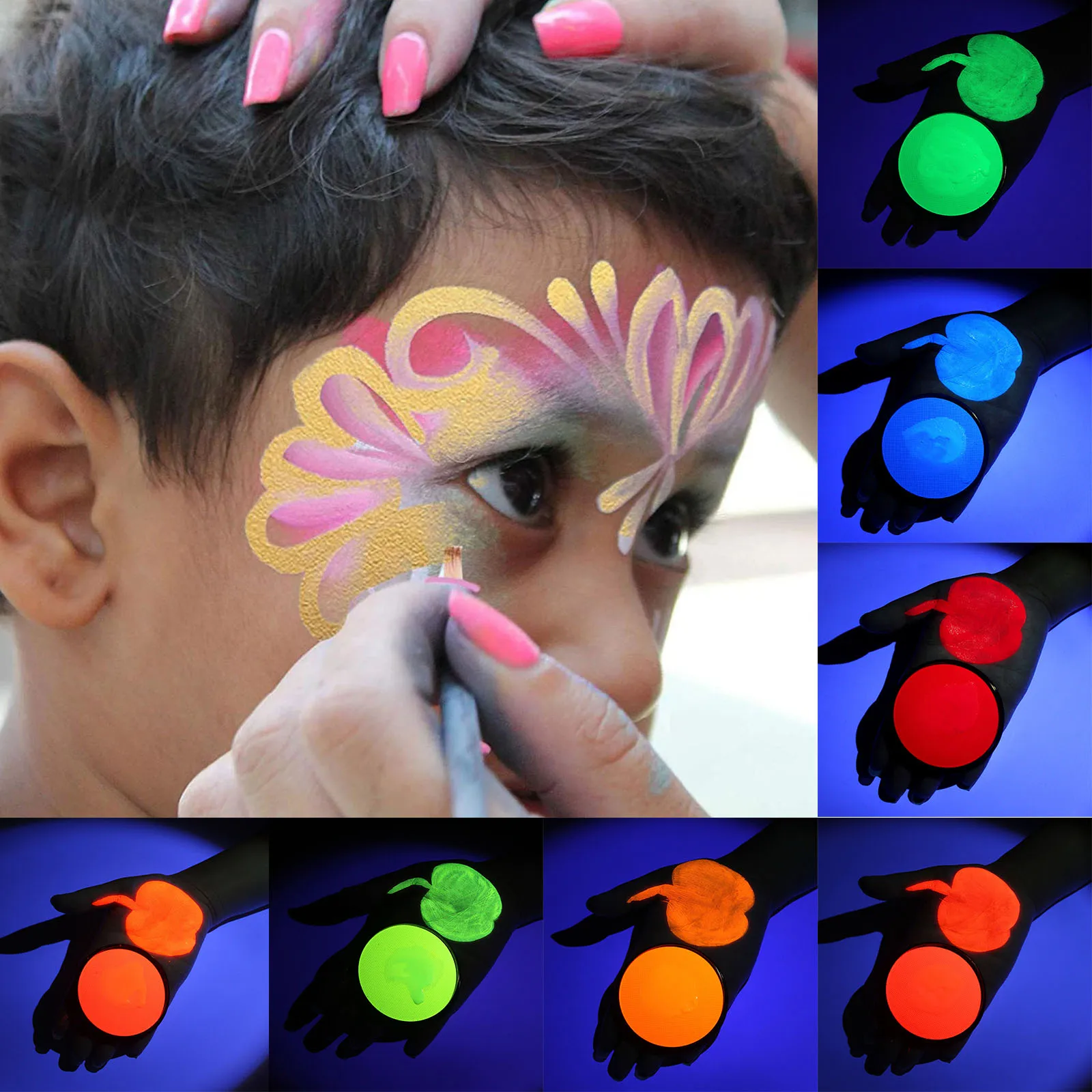 7 Colors Body Paint Professional Cosmetics Water-based Fluorescent Body Painting Pigment Stage Face Color Makeup Party Tool
7 Colors Body Paint Professional Cosmetics Water-based Fluorescent Body Painting Pigment Stage Face Color Makeup Party Tool