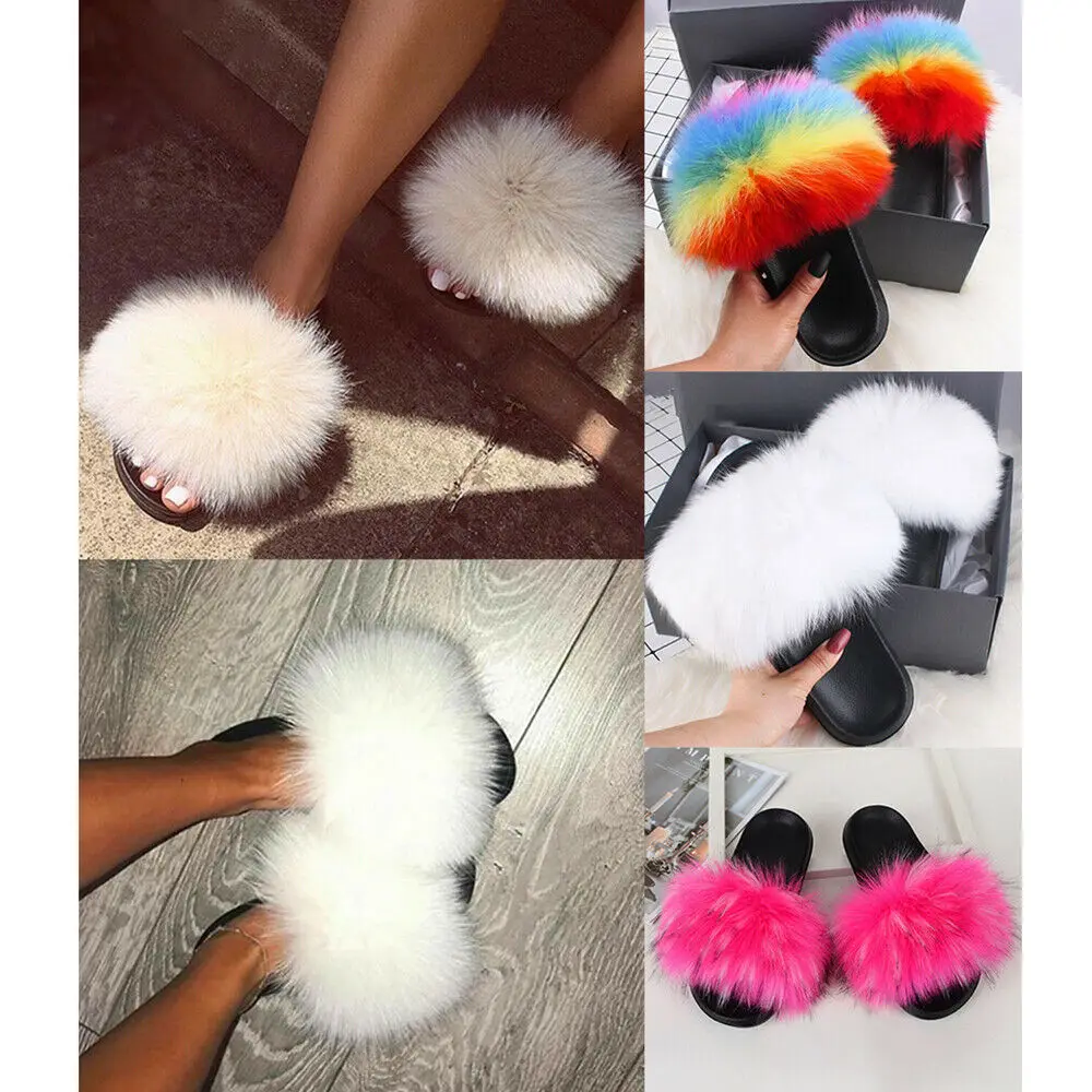 2020 Women Furry Slippers Ladies Shoes Cute Plush Fox Hair Fluffy Sandals Women's Fur Slippers Winter Warm Slippers Women Hot
2020 Women Furry Slippers Ladies Shoes Cute Plush Fox Hair Fluffy Sandals Women's Fur Slippers Winter Warm Slippers Women Hot