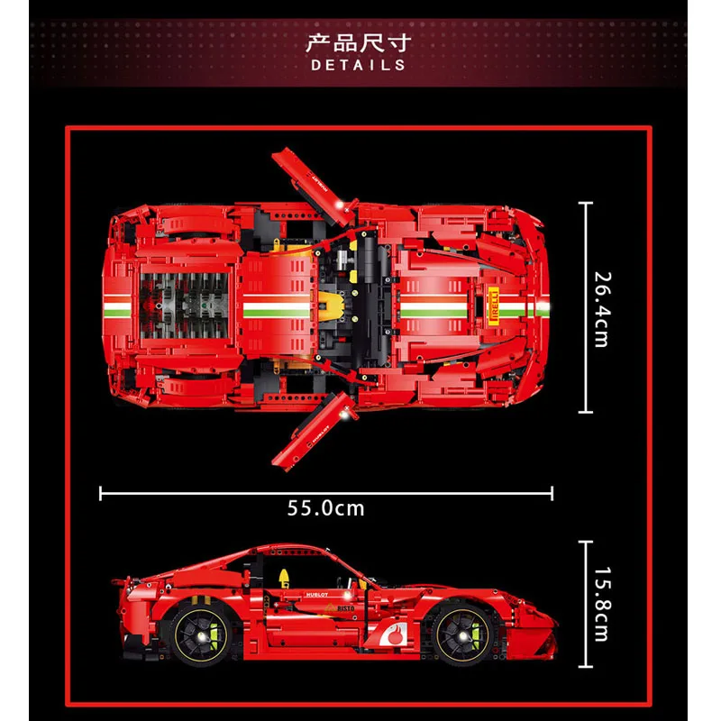 IN Stock 3571 PCS Super 18K K100 F12 Car Model Building Blocks Bricks Assembled Sets MOC Creator Gifts Kids DIY Toys
IN Stock 3571 PCS Super 18K K100 F12 Car Model Building Blocks Bricks Assembled Sets MOC Creator Gifts Kids DIY Toys