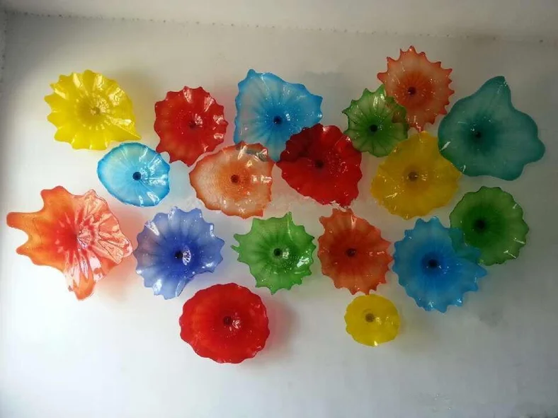 New Multi Color Murano Glass Plates Wall Art Scallop Edges Mouth Blown Glass Flower Wall Art Lamps
New Multi Color Murano Glass Plates Wall Art Scallop Edges Mouth Blown Glass Flower Wall Art Lamps