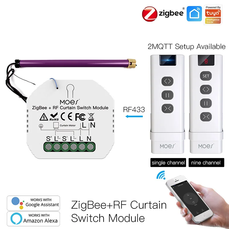 Переключатель для штор Tuya Smart Life Zigbee RF433 с дистанционным управлением, для электрических роликовых затворов, солнцезащитный, для Google Home, Alexa, умного дома
Переключатель для штор Tuya Smart Life Zigbee RF433 с дистанционным управлением, для электрических роликовых затворов, солнцезащитный, для Google Home, Alexa, умного дома