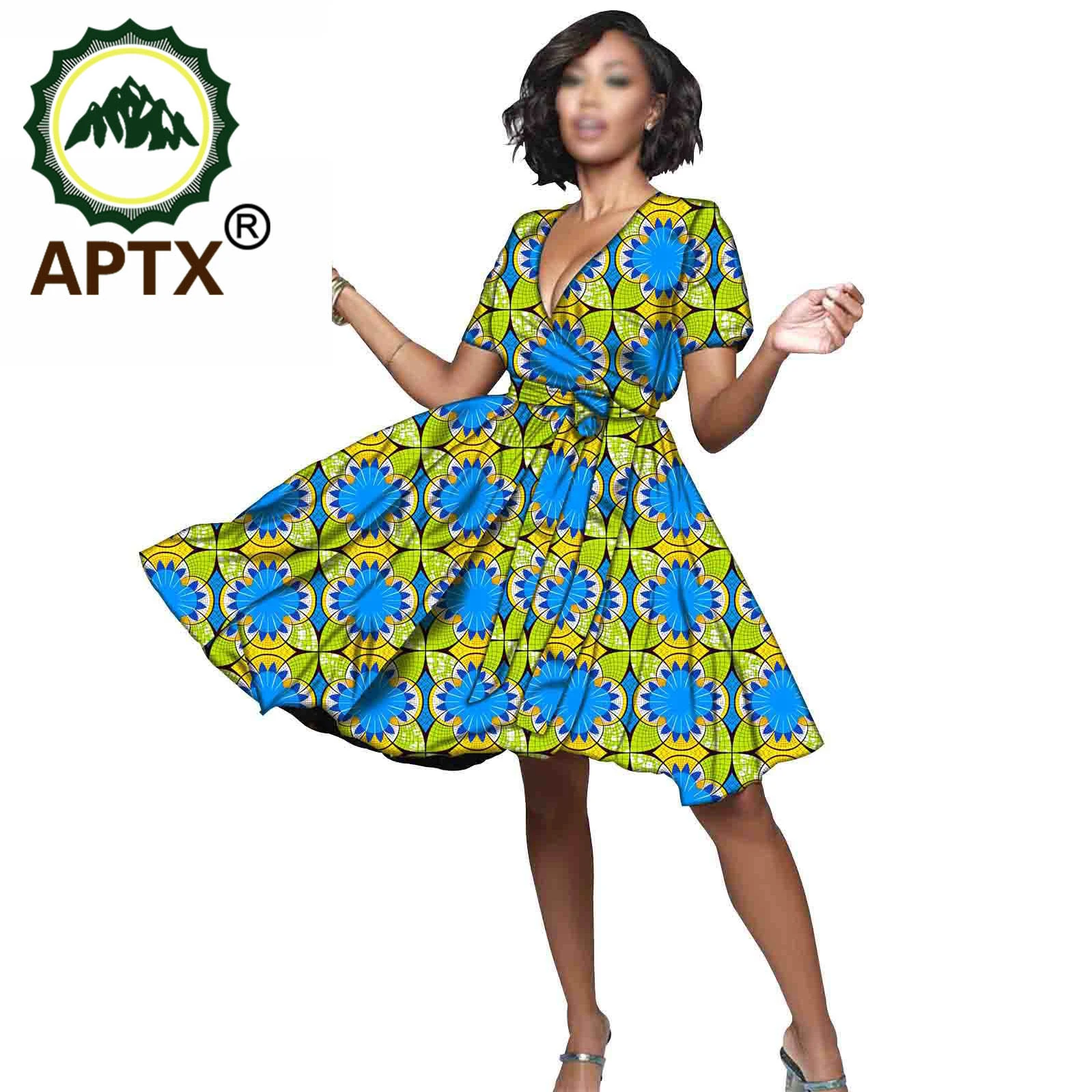 African Women Clothing V Collar Short Sleeve Sexy Ankara Style Floral Skirt Above Knee Dashiki Contracted Design Wax Pure Cotton
African Women Clothing V Collar Short Sleeve Sexy Ankara Style Floral Skirt Above Knee Dashiki Contracted Design Wax Pure Cotton
