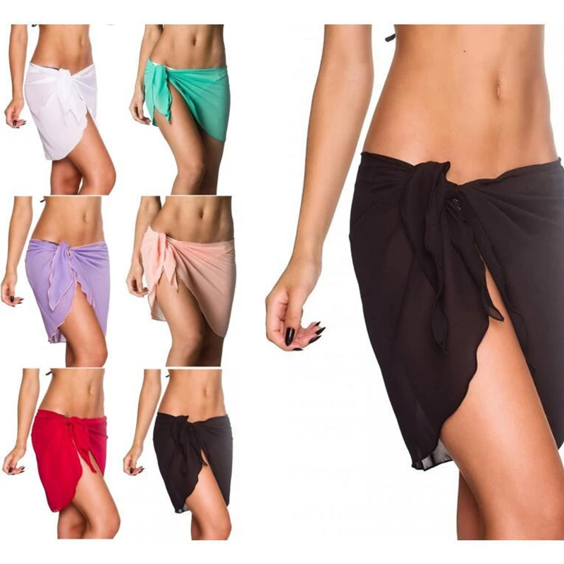 Women Beach Bikini Cover Up Solid Color Pareo Chiffon Wrap Skirt Sarong Scarf Lady Beachwear Bathing Suit Swimsuits Sexy Skirt
Women Beach Bikini Cover Up Solid Color Pareo Chiffon Wrap Skirt Sarong Scarf Lady Beachwear Bathing Suit Swimsuits Sexy Skirt