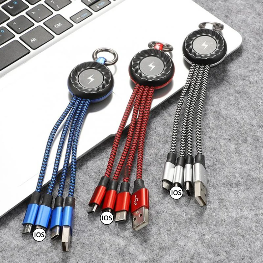 3 in 1 Charging Cable Micro USB Type C for iPhone 12 11 Pro iOS Android Smartphone Emitting Keychain Data Line Quick Charge Cord
3 in 1 Charging Cable Micro USB Type C for iPhone 12 11 Pro iOS Android Smartphone Emitting Keychain Data Line Quick Charge Cord