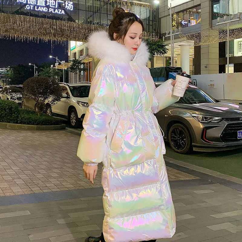 Зимняя утолщенная длинная яркая хлопковая уличная одежда, пышная куртка большого размера, парка для женщин, женские топы, модная одежда, шап... 
Зимняя утолщенная длинная яркая хлопковая уличная одежда, пышная куртка большого размера, парка для женщин, женские топы, модная одежда, шап...