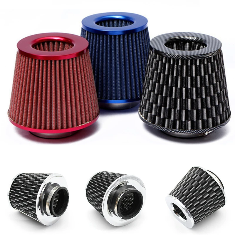 

76mm Car Air Filters Performance High Flow Automobile Cold Air Intake filter Mushroom Head Induction Kit Universal Auto