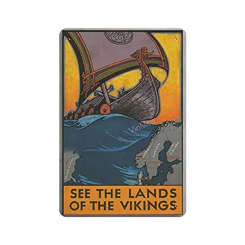 See The Lands of The Vikings Wall Poster Tin Sign Vintage BBQ Restaurant Dinner Room Cafe Shop Decor 
See The Lands of The Vikings Wall Poster Tin Sign Vintage BBQ Restaurant Dinner Room Cafe Shop Decor