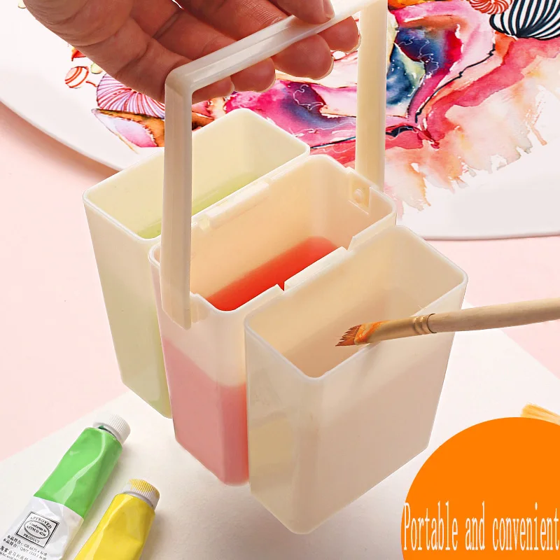 Three in one multi-functional brush washer watercolor gouache art painting portable brush washing bucket small color pigment stu
Three in one multi-functional brush washer watercolor gouache art painting portable brush washing bucket small color pigment stu