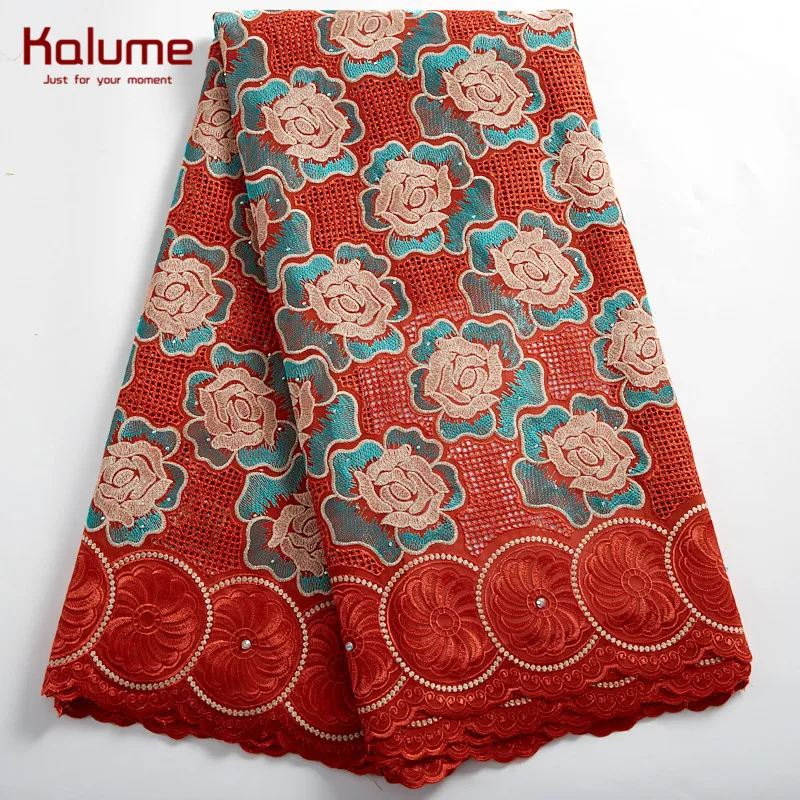 Kalume Diy Dress Fabric Stones African Cotton Lace Fabric High Quality Red Dresses African Lace Fabric For Dresses Robes H2399 
Kalume Diy Dress Fabric Stones African Cotton Lace Fabric High Quality Red Dresses African Lace Fabric For Dresses Robes H2399
