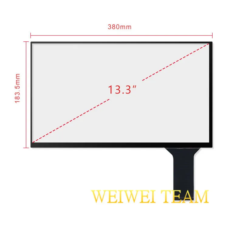 Wisecoco 13.3 inch Capacitive touch screen USB plug play 10 point for LQ133M1JW15 LQ133T1JW02 LP133UD1-SPA1 LQ133T1JX03 | Мобильные