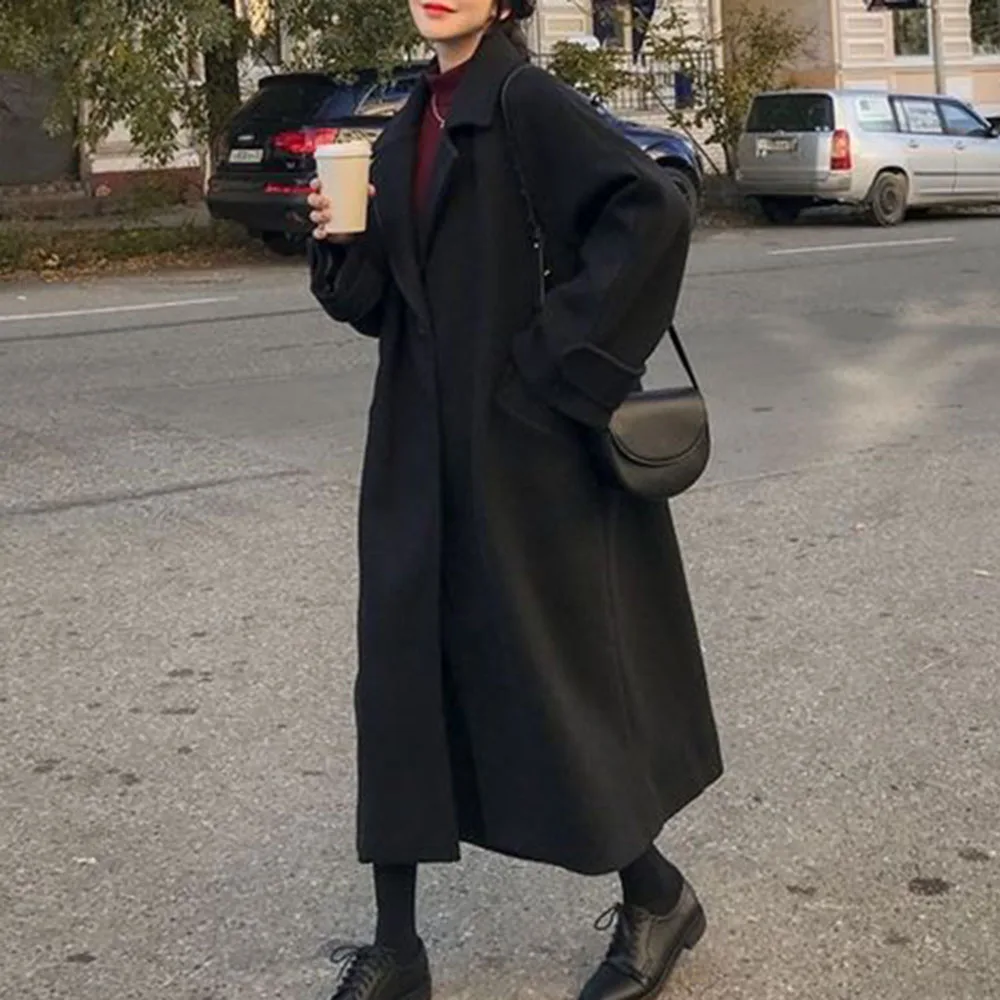 2022 Autumn Mid-length Coat Female New Style Hepburn Wind Woolen Coat Over The Knee Student Korean Fashion Overcoat Temperament
2022 Autumn Mid-length Coat Female New Style Hepburn Wind Woolen Coat Over The Knee Student Korean Fashion Overcoat Temperament