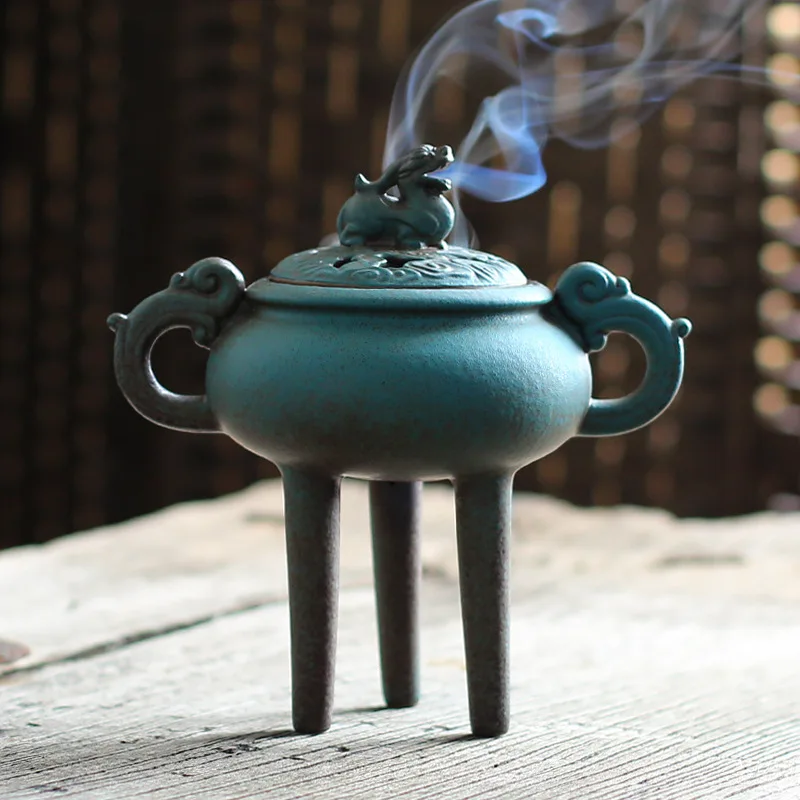 Ceramics Antique Incense Censer Tripod Sandalwood Furnace Bedroom Decoration Archaize Incense Burner Santal Censer Teaism
Ceramics Antique Incense Censer Tripod Sandalwood Furnace Bedroom Decoration Archaize Incense Burner Santal Censer Teaism