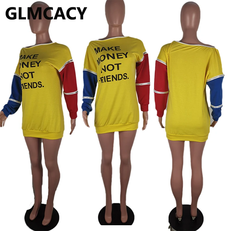 Women Colorblock Letter Printed Casual Dress Zipper Long Sleeve Chic High Street Dress
Women Colorblock Letter Printed Casual Dress Zipper Long Sleeve Chic High Street Dress