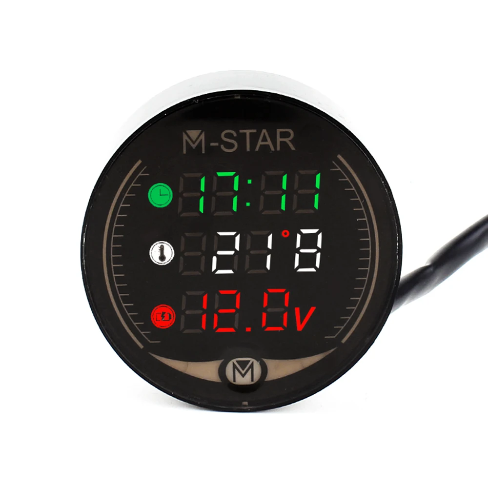 New 3 In 1 Motorcycle ATV Voltmeter+Electronic Clock+Thermometer Digital LED Temperature Voltage Tester
New 3 In 1 Motorcycle ATV Voltmeter+Electronic Clock+Thermometer Digital LED Temperature Voltage Tester