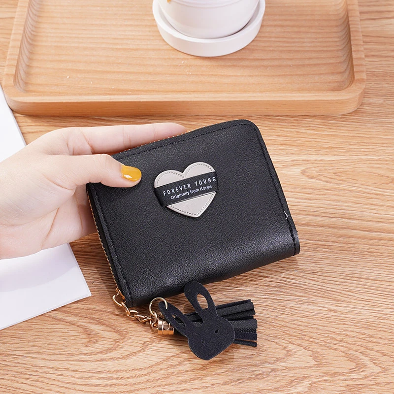 Women Wallet Fashion Zipper Purses Simple Love Decoration Clutch Bag Coin Card Holder Casual Clutch Leather Female Purse 
Women Wallet Fashion Zipper Purses Simple Love Decoration Clutch Bag Coin Card Holder Casual Clutch Leather Female Purse