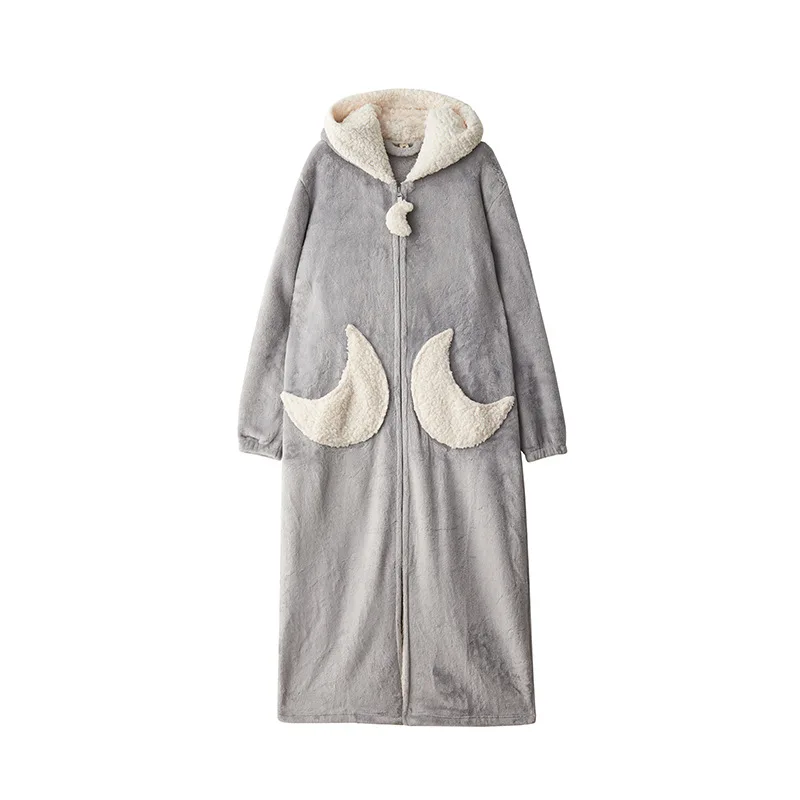 Cute Coral Fleece Nightwear Warm Homewear Kimono Bathrobe Gown Women Thick Sleepwear Lovers Nightgown Home Clothes Nightdress
Cute Coral Fleece Nightwear Warm Homewear Kimono Bathrobe Gown Women Thick Sleepwear Lovers Nightgown Home Clothes Nightdress
