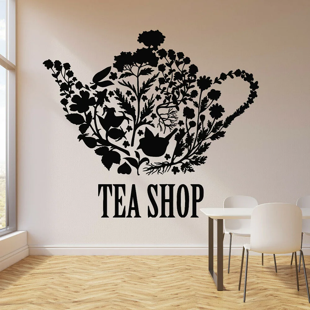 Vinyl Wall Decal Tea Shop Teapot Floral Patterns Kitchen Decor Stickers Kitchen Coffee Cartoon Pattern Decor Cafe Bakery Decor 
Vinyl Wall Decal Tea Shop Teapot Floral Patterns Kitchen Decor Stickers Kitchen Coffee Cartoon Pattern Decor Cafe Bakery Decor