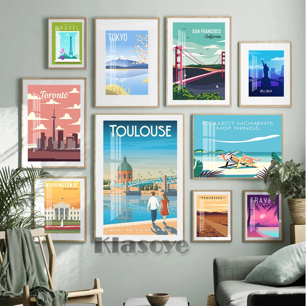 Famous Scenic Spot Landscape Travel Advertising Print Poster World City Scenery Canvas Painting Wall Stickers Vintage Home Decor
Famous Scenic Spot Landscape Travel Advertising Print Poster World City Scenery Canvas Painting Wall Stickers Vintage Home Decor