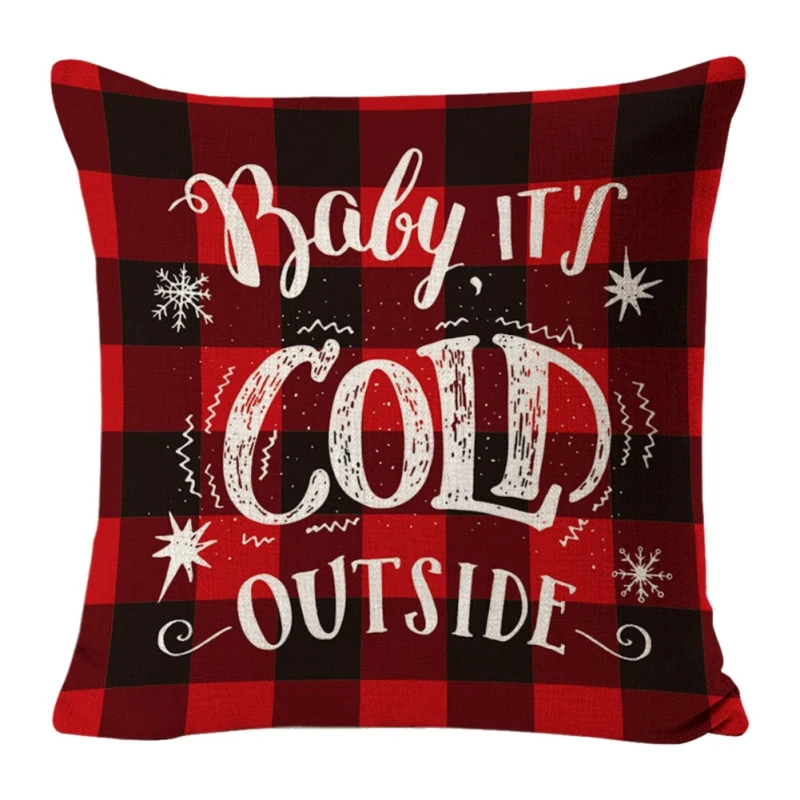 45x45cm Christmas Cushion Covers Red Black Buffalo Plaids Santa Pillow Cover Winter Holiday Decoration Farmhouse Xmas Decor
45x45cm Christmas Cushion Covers Red Black Buffalo Plaids Santa Pillow Cover Winter Holiday Decoration Farmhouse Xmas Decor