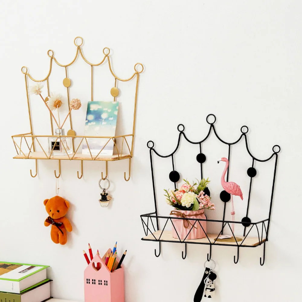 1Pc Wall Hanging Storage Rack Decorative Storage Stand with Hook (Golden)
1Pc Wall Hanging Storage Rack Decorative Storage Stand with Hook (Golden)