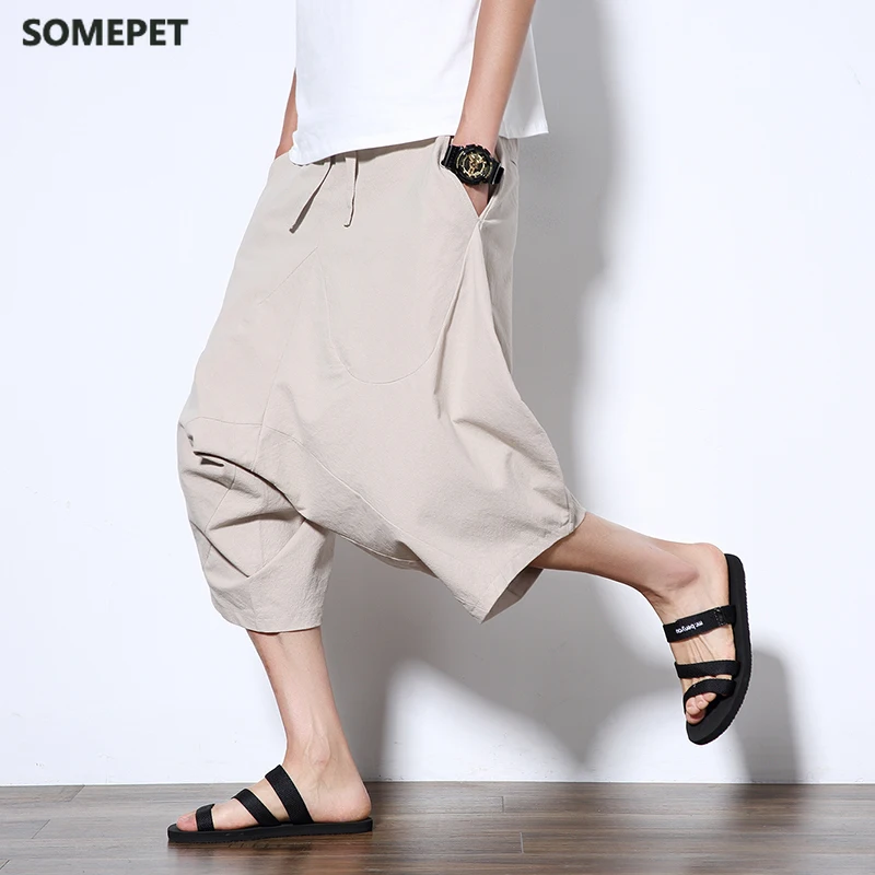 Men Harajuku Harem Pants Mens Summer Cotton Linen Joggers Pants Male Vintage Chinese Style Sweatpants Fashions 
Men Harajuku Harem Pants Mens Summer Cotton Linen Joggers Pants Male Vintage Chinese Style Sweatpants Fashions