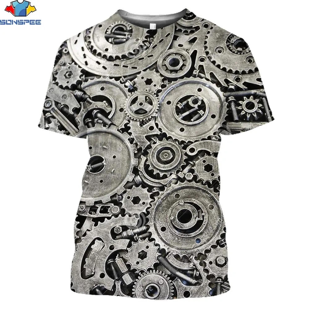 SONSPEE 3D Mechanical Gear T-shirt Clothing Retro Clothes Mechanical Tshirt Tops Tees Men Summer Funny Print T-shirt Mens Tee
SONSPEE 3D Mechanical Gear T-shirt Clothing Retro Clothes Mechanical Tshirt Tops Tees Men Summer Funny Print T-shirt Mens Tee