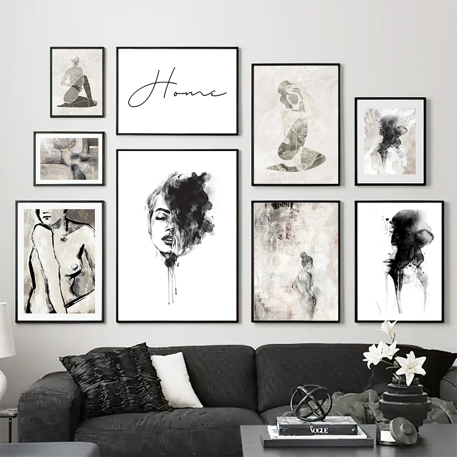 Abstract Line Drew Girl Face Body Black Ink Wall Art Canvas Painting Nordic Posters And Prints Wall Pictures For Living Room
Abstract Line Drew Girl Face Body Black Ink Wall Art Canvas Painting Nordic Posters And Prints Wall Pictures For Living Room