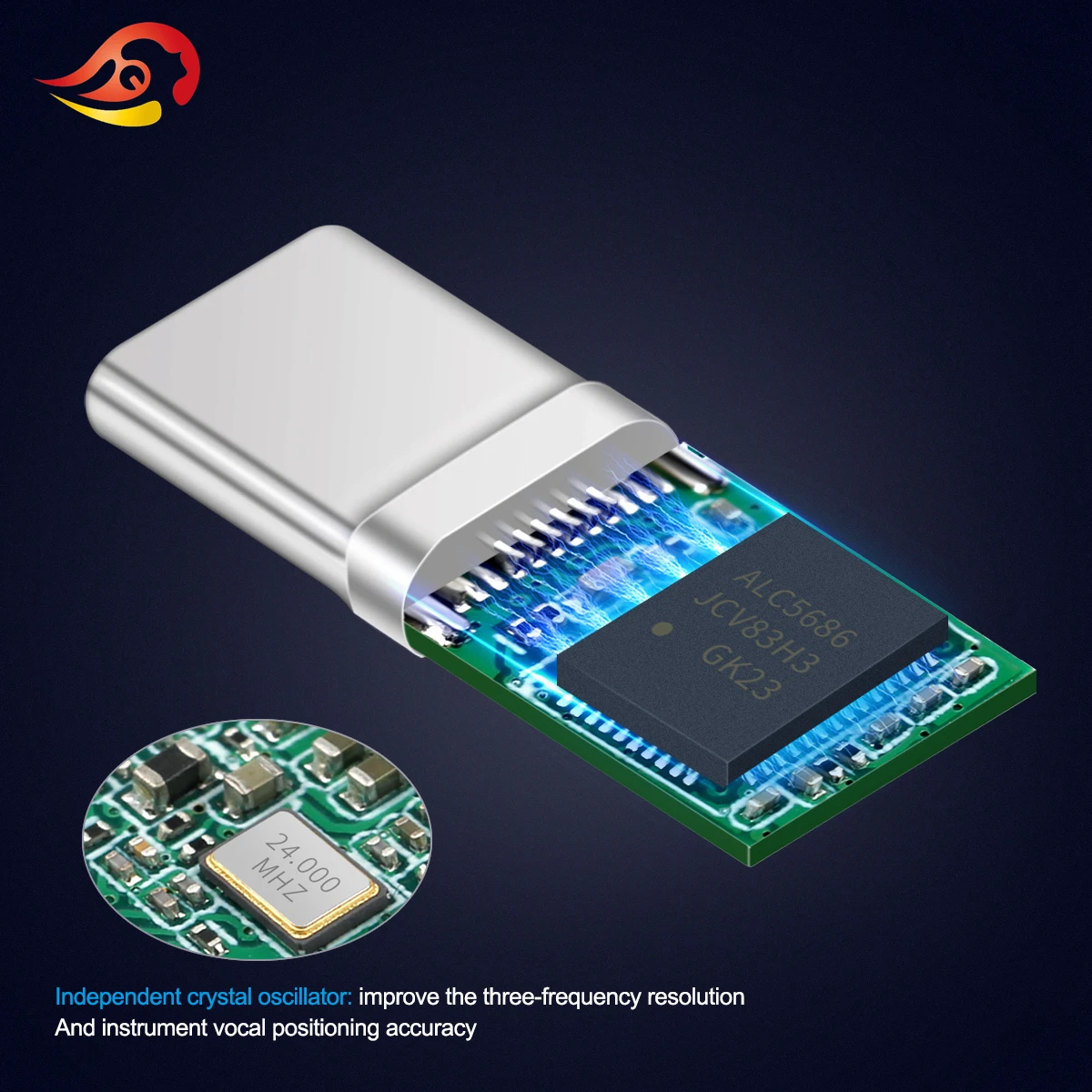 QYFANG 32BIT 384KHz Type-C Plug Single Crystal Vibrating ALC5686 Chip Module Mobile Phone Fast Charging Connector DIY Adapter
QYFANG 32BIT 384KHz Type-C Plug Single Crystal Vibrating ALC5686 Chip Module Mobile Phone Fast Charging Connector DIY Adapter