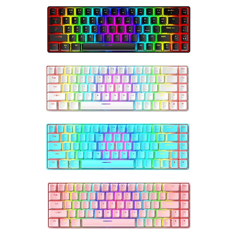 

ZIYOU LANG Wired Gaming Mechanical Keyboard 68 Keys with Cool Rgb Luminous Lighting Effect Keyboard for Gamers/PC/Laptops