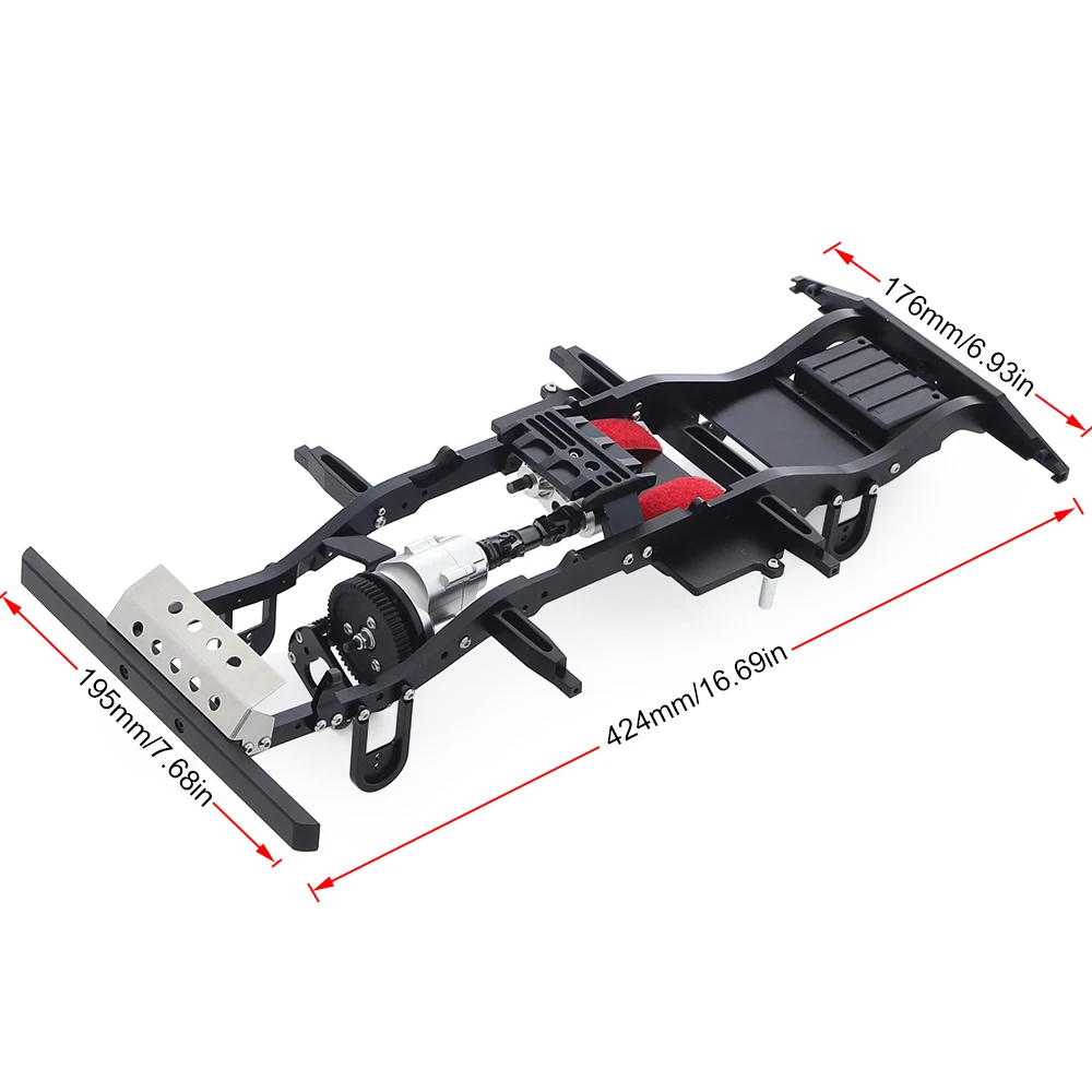 1/10 CNC Metal Chassis Frame With Transmission Transfer Case for RC Crawler Car RC4WD Gelande II FJ40 G2 D90 TF2 Defender
1/10 CNC Metal Chassis Frame With Transmission Transfer Case for RC Crawler Car RC4WD Gelande II FJ40 G2 D90 TF2 Defender