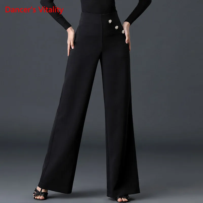 Latin Dance Pants Wide Leg Trousers High Waist Practice Clothes Ballroom Dancewear Female Elegant Performance Clothing
Latin Dance Pants Wide Leg Trousers High Waist Practice Clothes Ballroom Dancewear Female Elegant Performance Clothing