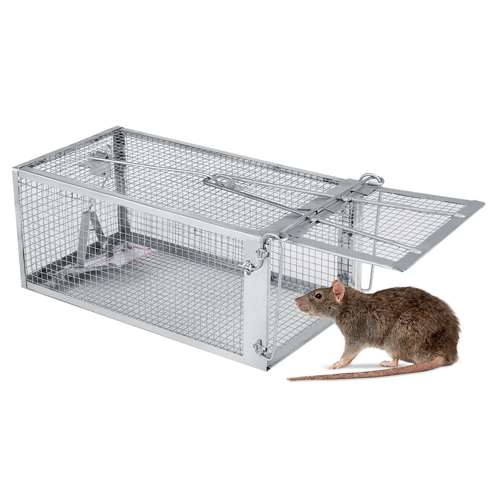 26.2*14*11.4cm Rat Trap Cage Small Live Animal Pest Rodent Mouse Control Bait Catch
26.2*14*11.4cm Rat Trap Cage Small Live Animal Pest Rodent Mouse Control Bait Catch