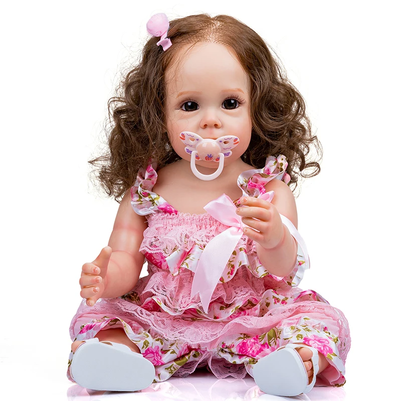 55CM Maggi Hand-detailed Painting Full Silicone Reborn Toddler Girl Princess With Rooted brown Hair waterproof Toy for Girls
55CM Maggi Hand-detailed Painting Full Silicone Reborn Toddler Girl Princess With Rooted brown Hair waterproof Toy for Girls