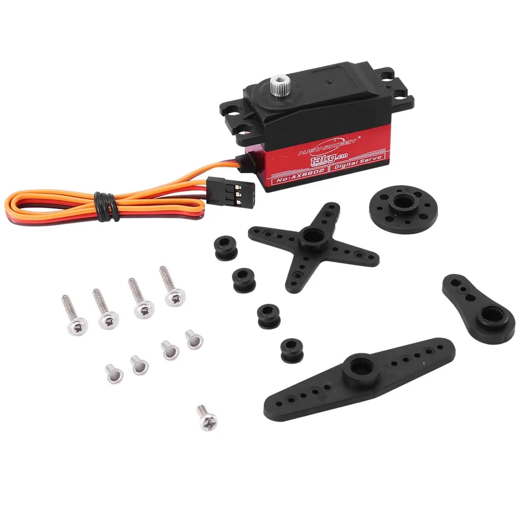 AX-8602 Metal Gear 13KG Torque Digital Core Servo For On-Road RC Touring Car Drift Car RC Plane Model RC Parts
AX-8602 Metal Gear 13KG Torque Digital Core Servo For On-Road RC Touring Car Drift Car RC Plane Model RC Parts