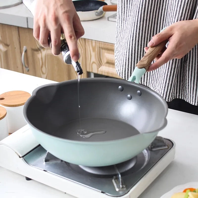 Thickened Non-stick Wok Wok No Lampblack Household Wood Grain Frying Pan Wok Gas Stove Induction Cooker Special Pan Cast Iron
Thickened Non-stick Wok Wok No Lampblack Household Wood Grain Frying Pan Wok Gas Stove Induction Cooker Special Pan Cast Iron