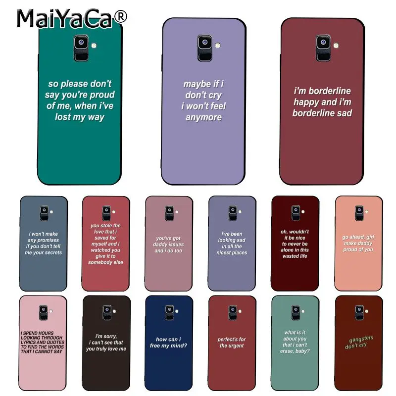 MaiYaCa цветной фон для телефона с надписью love Samsung Galaxy A7 A50 A70 A40 A20 A30 A8 A6 Plus A9 A71