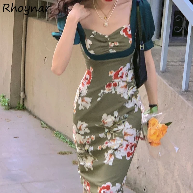 Short Sleeve Dress Women Summer Chic Floral Folds A-Line Elegant Ulzzang Leisure Ins New Square Collar Trendy Vintage Sexy Lady
Short Sleeve Dress Women Summer Chic Floral Folds A-Line Elegant Ulzzang Leisure Ins New Square Collar Trendy Vintage Sexy Lady