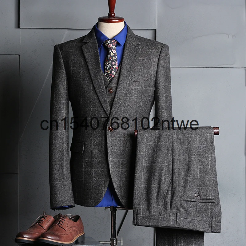 Модный матовый клетчатый костюм, корейский облегающий костюм на весну и осень, мужской костюм из двух предметов для мужчин среднего возраст...
Модный матовый клетчатый костюм, корейский облегающий костюм на весну и осень, мужской костюм из двух предметов для мужчин среднего возраст...