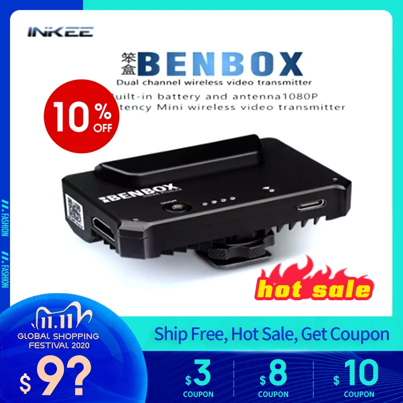 Фото BENBOX двухканальная Беспроводная 5G 1080P Mini HDMI кабель Совместимость видео передатчик