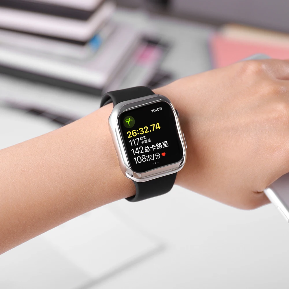 Watch case ultra-thin plated watch for Apple4 3 2 1 42MM38MM soft transparent TPU cover iWatch5 6 7 44MM40MMaccessories | Наручные часы