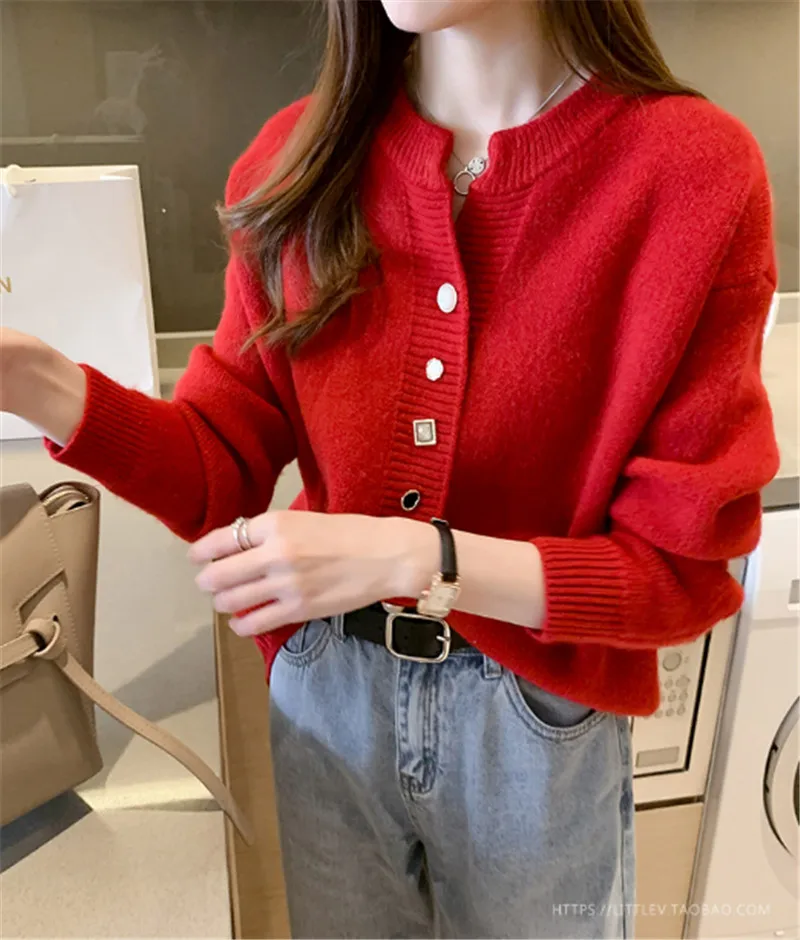 Solid Women's Sweater Casual Jumpers Fashion Long Sleeve Top Cotton Clothing Loose O-neck Autumn Winter Cardigan Houthion
Solid Women's Sweater Casual Jumpers Fashion Long Sleeve Top Cotton Clothing Loose O-neck Autumn Winter Cardigan Houthion
